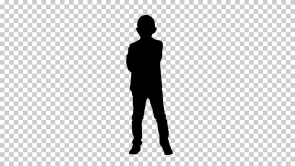 Silhouette  child looking , Alpha Channel