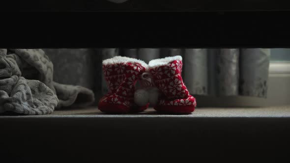 Putting on Slippers for Christmas Day