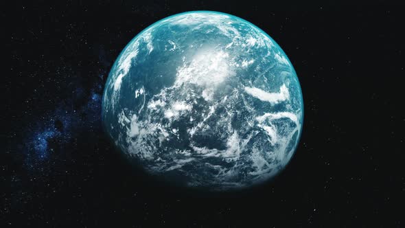 Spin Earth Orbit Zoom Fast Motion Star Background
