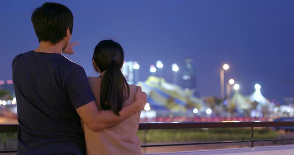 Couple Enjoy the View of Hong Kong at City 