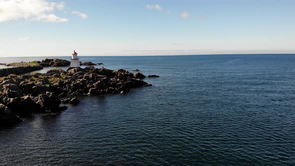 Lighthouse Hovsund Lofoten Islands Norway