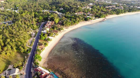 Beautiful high view of nature with sea ocean