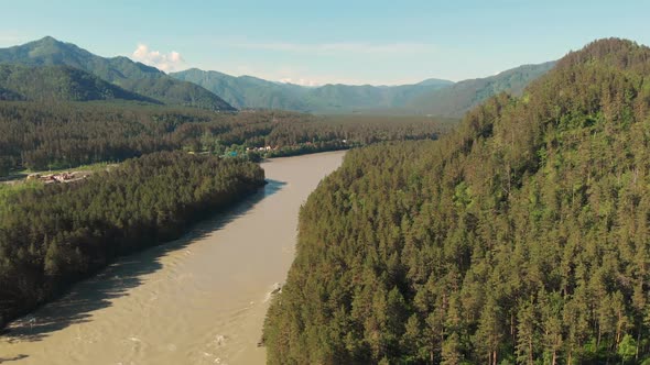 Aerial View of Katun River