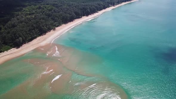 Aerial View of Beach on Tropical Phuket Island