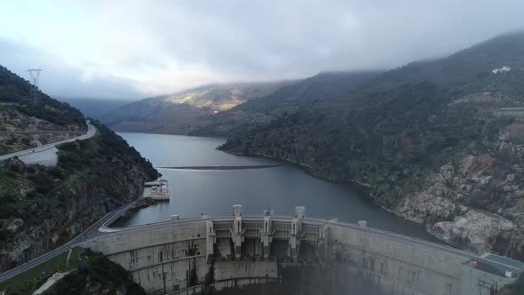 Alternative Energy. Aerial Shot Of a Hydropower Plant.