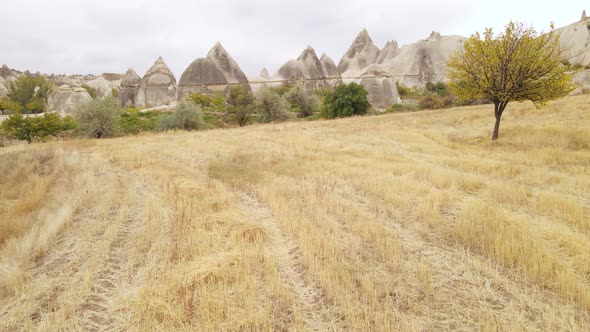 Cappadocia Landscape Aerial View. Turkey. Goreme National Park