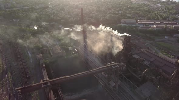 Aerial View of Metallurgical Plant