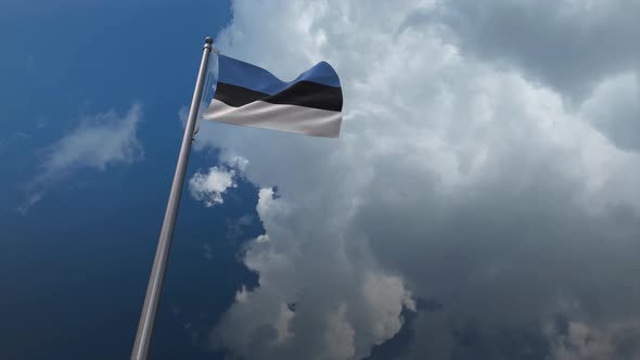Estonia Flag Waving 4K