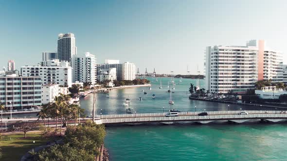 Amazing Skyline of Miami From Miami Islands