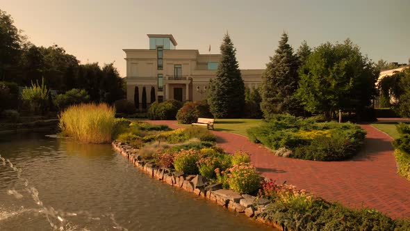 Landscape of Wellgroomed Summer Park