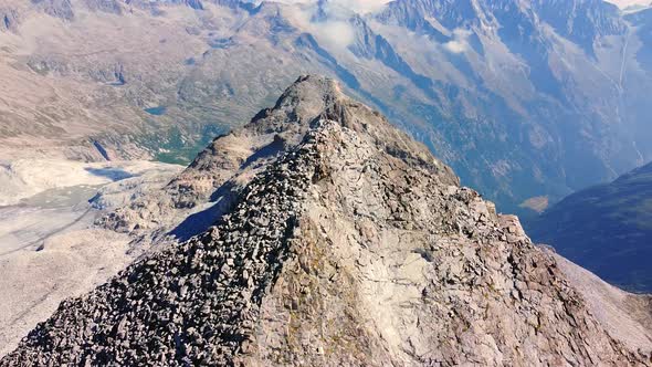 Flying over the Mountains Peaks