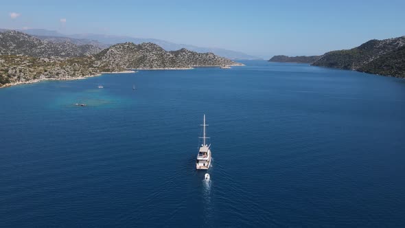 Yacht In Mediterranean