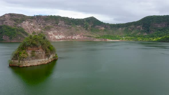 Lake Crater at Taal Volcano. Philippines