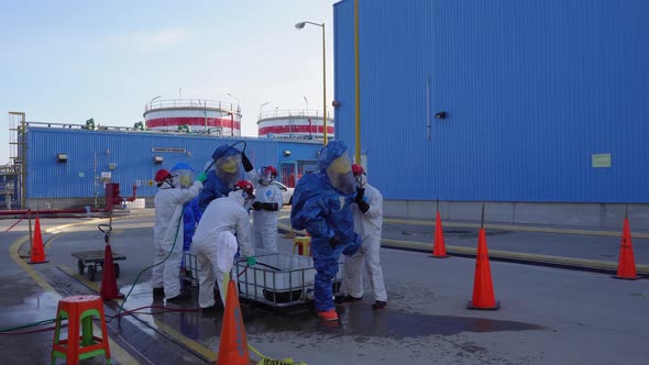 decontamination of people after chemical emergency