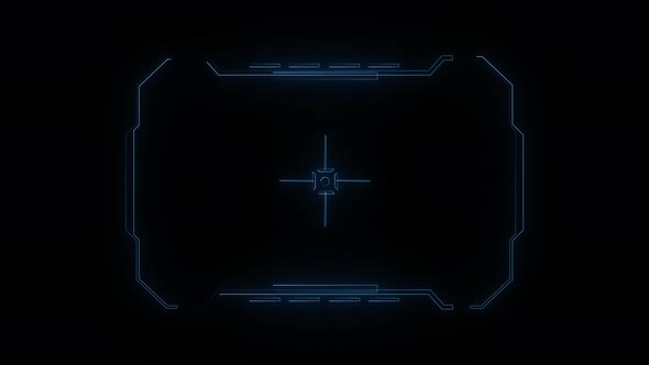 Hud Frame Digital Technology Plexus Lines, Alpha Channel alt
