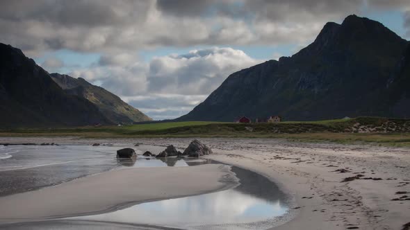 lofoten beach sea ocean timelapse wild environment nature