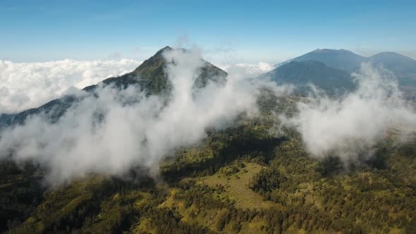 Mountain Landscape Jawa Island, Indonesia.