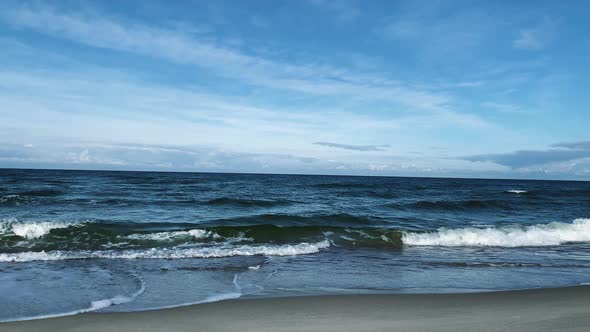 Sea, ocean with waves close-up.