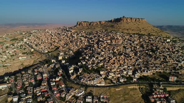 Aerial View Old Mardin City