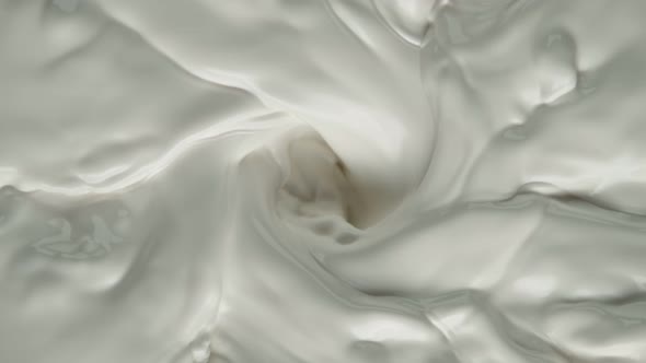 Super Slow Motion Shot of Fresh Milk Vortex at 1000 Fps