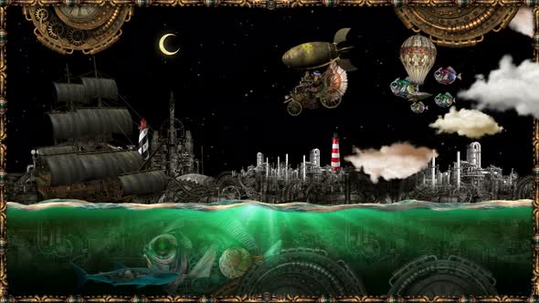 Steampunk The Golden Sea