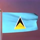 Saint Lucia Flag 4k - VideoHive Item for Sale