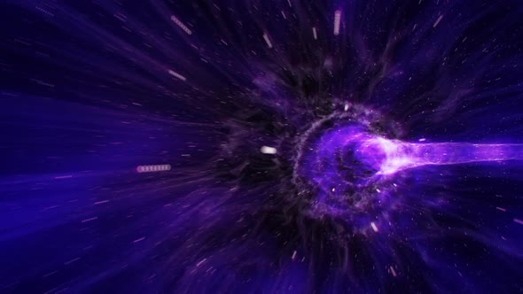 Animation of the amazing journey through the wormhole to another galaxy.