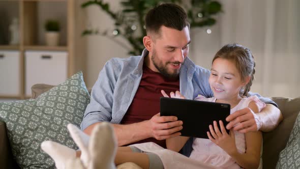 Father and Daughter with Tablet Pc at Home 29