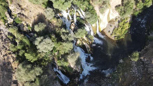 Muradiye waterfall drone