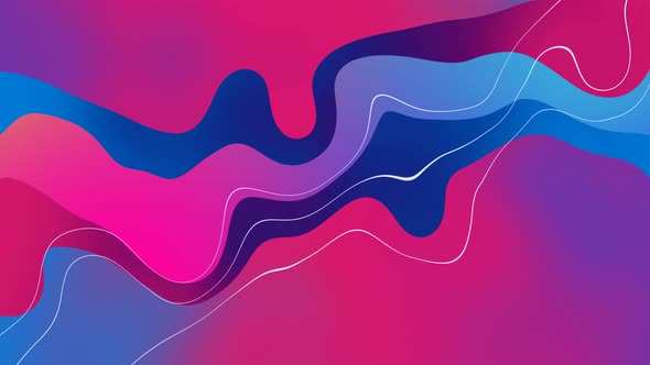 Abstract colorful trendy wavy background