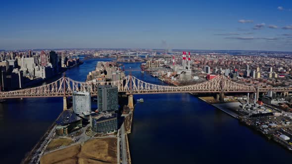 Queensboro Bridge Manhattan New York City During the Day in Winter