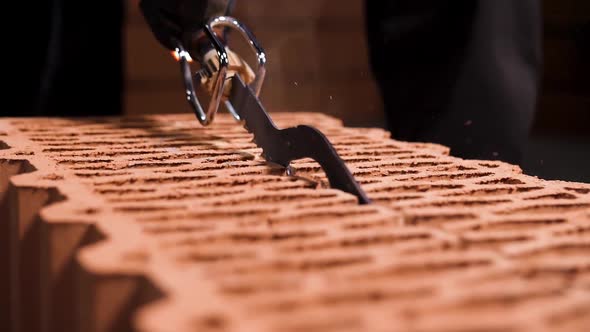 Details of new brick house building alt