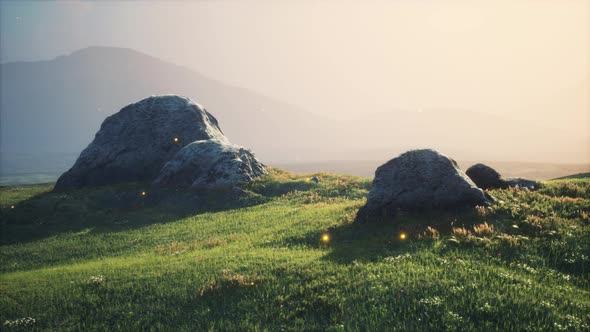 Alpine Landscape with Big Stones