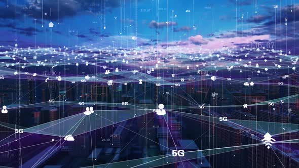 Smart City And 5g Mobile Internet Communication Network