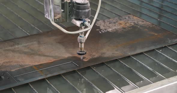 Metalworking CNC Milling Machine Cutting Metal Modern Processing Technology