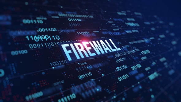 Firewall Digital Binary Code Background