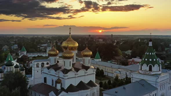 Ipatievsky Monastery in Kostroma at Sunset Russia