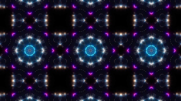 Neon Kaleidoscope VJ Lights Loop 4K 06