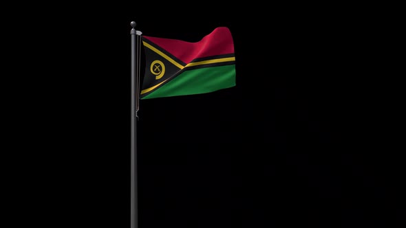 Vanuatu Flag With Alpha 2K