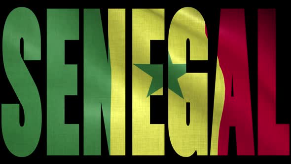 Senegal Flag Into Country Name