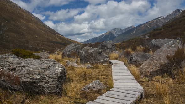 Hiking trail in New Zealand