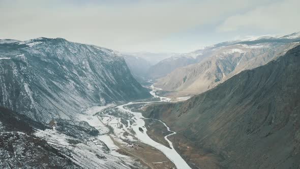 River Background Video Footage - Drone Footage Of A River And Mountains