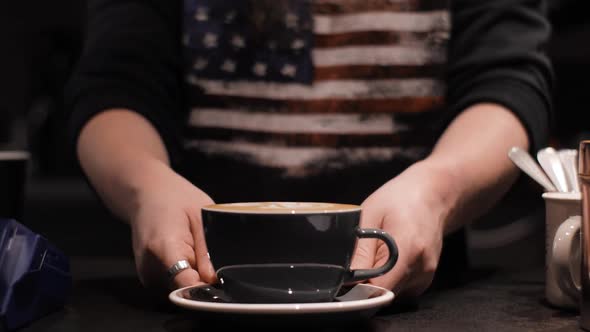 Barista the US Flag