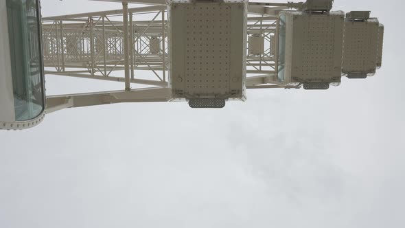 Low angle of a Ferris Wheel