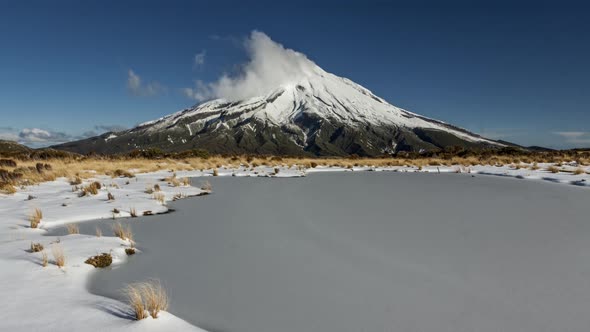 Taranaki volcano in New Zealand