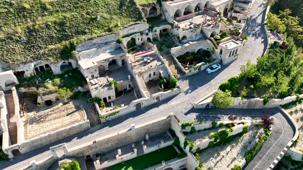 Great hotel in Cappadocia Aerial View 4 K Urgup City