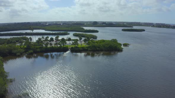 Aerial view of Brasher Park