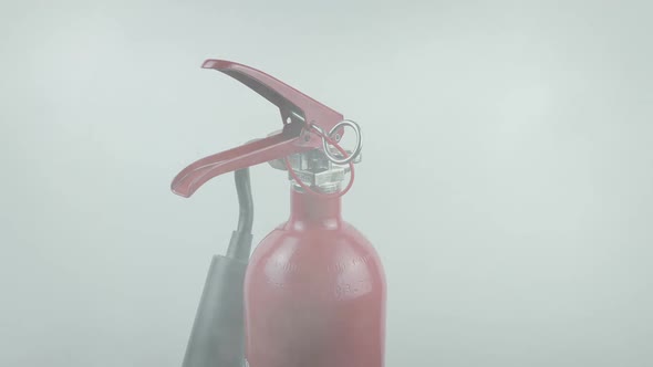 Smoke Filling Room With Fire Extinguisher