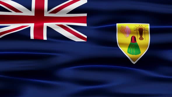 Turks And Caicos Islands Flag Waving