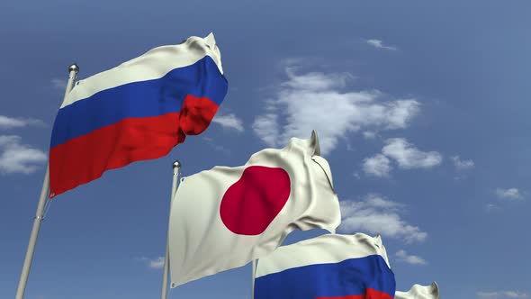 Many Flags of Japan and Russia alt